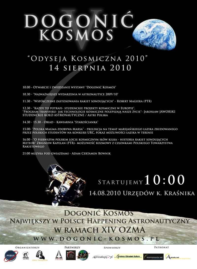 Plakat Happeningu Dogonić Kosmos V (Credits:PASAA)